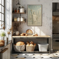 New York City Poster Vintage Elegance Travel Wall Art