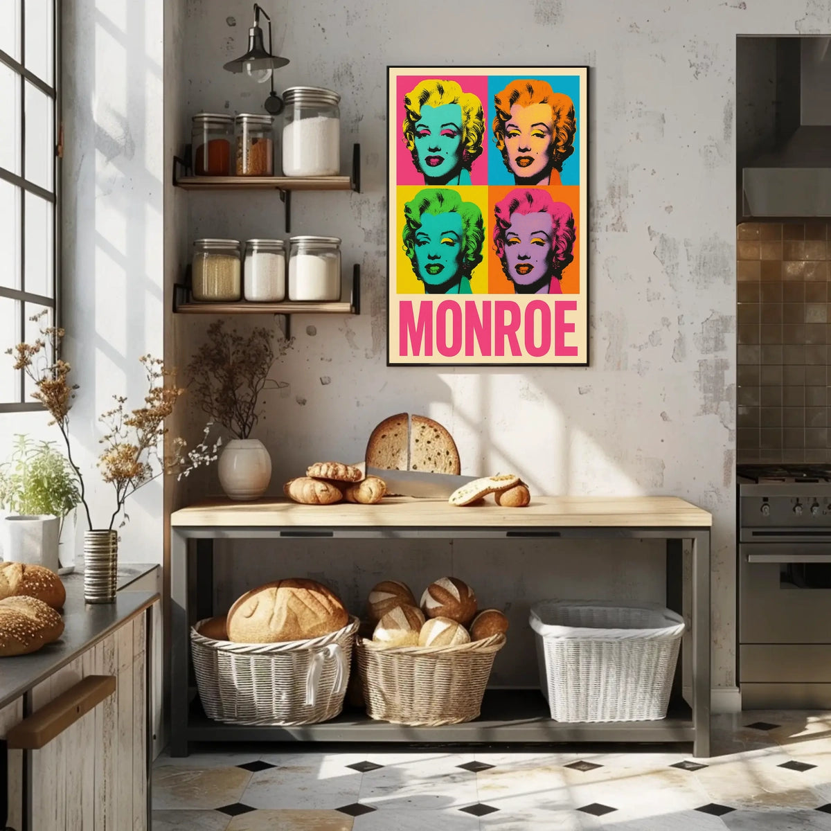 Pop Art Tribute to Monroe Poster