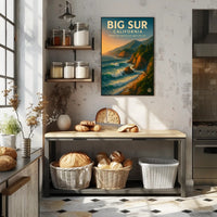 Big Sur Where the Mountains Meet the Sea Poster PosterGoat
