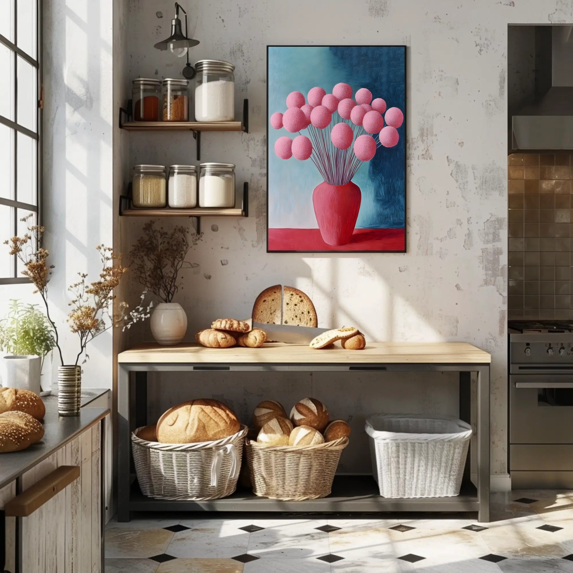 Abstract Floral Arrangement Poster Modern Botanical Print