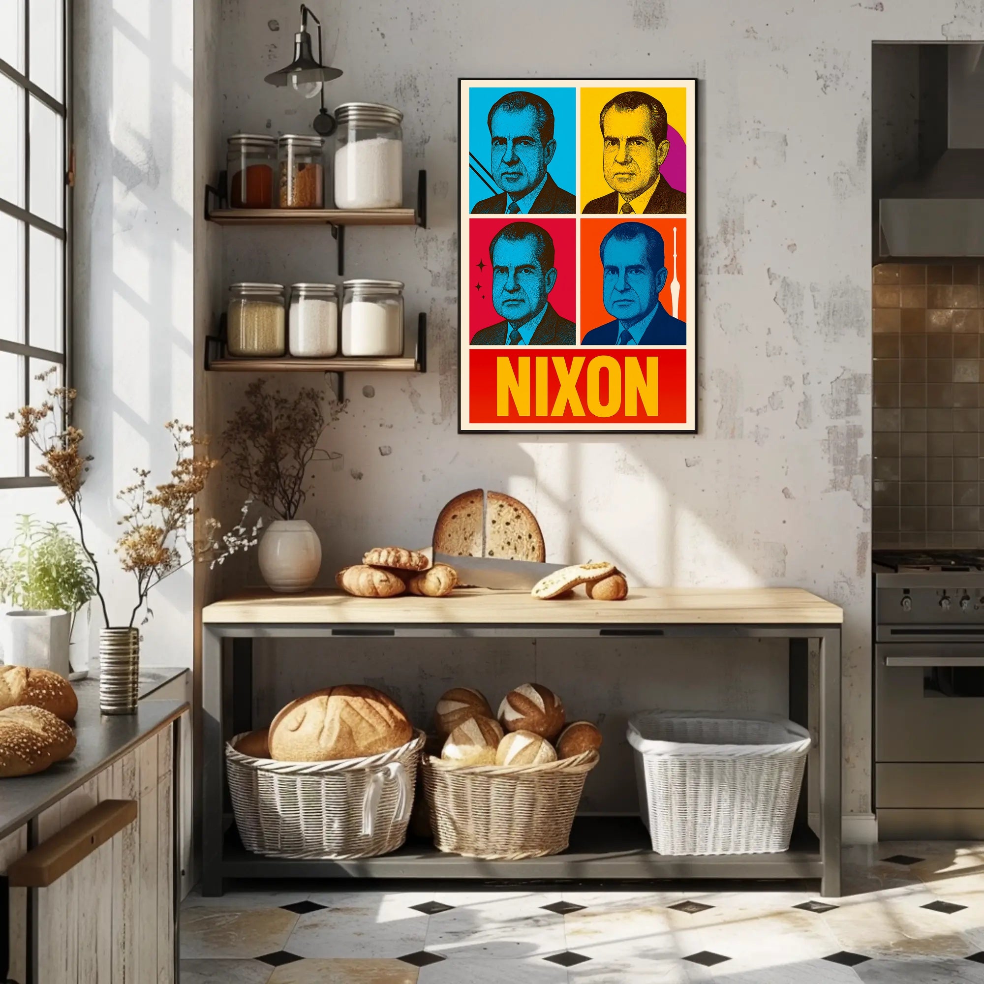 Nixon Retro Pop Art Political Propaganda Poster