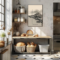 Kalamata Harbor Sketch Poster