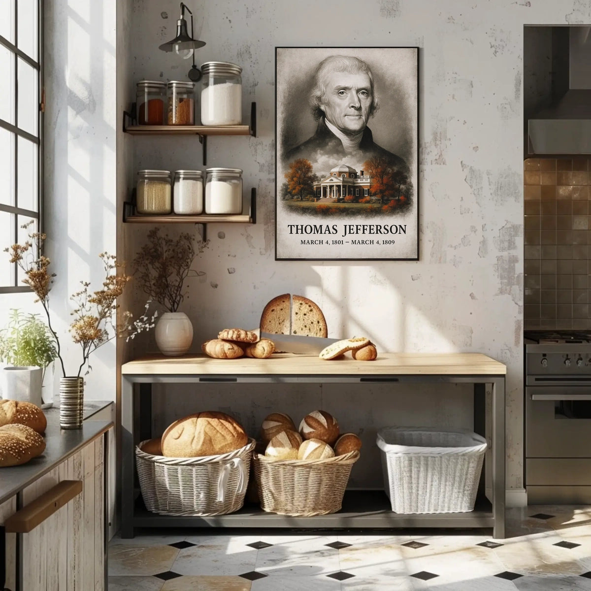 Thomas Jefferson 3rd President of the United States Reflections Poster