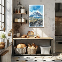 Mount Etna Illustration Poster PosterGoat