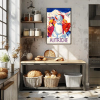 Vibrant Vintage Austrian Winter Scene Travel Poster PosterGoat