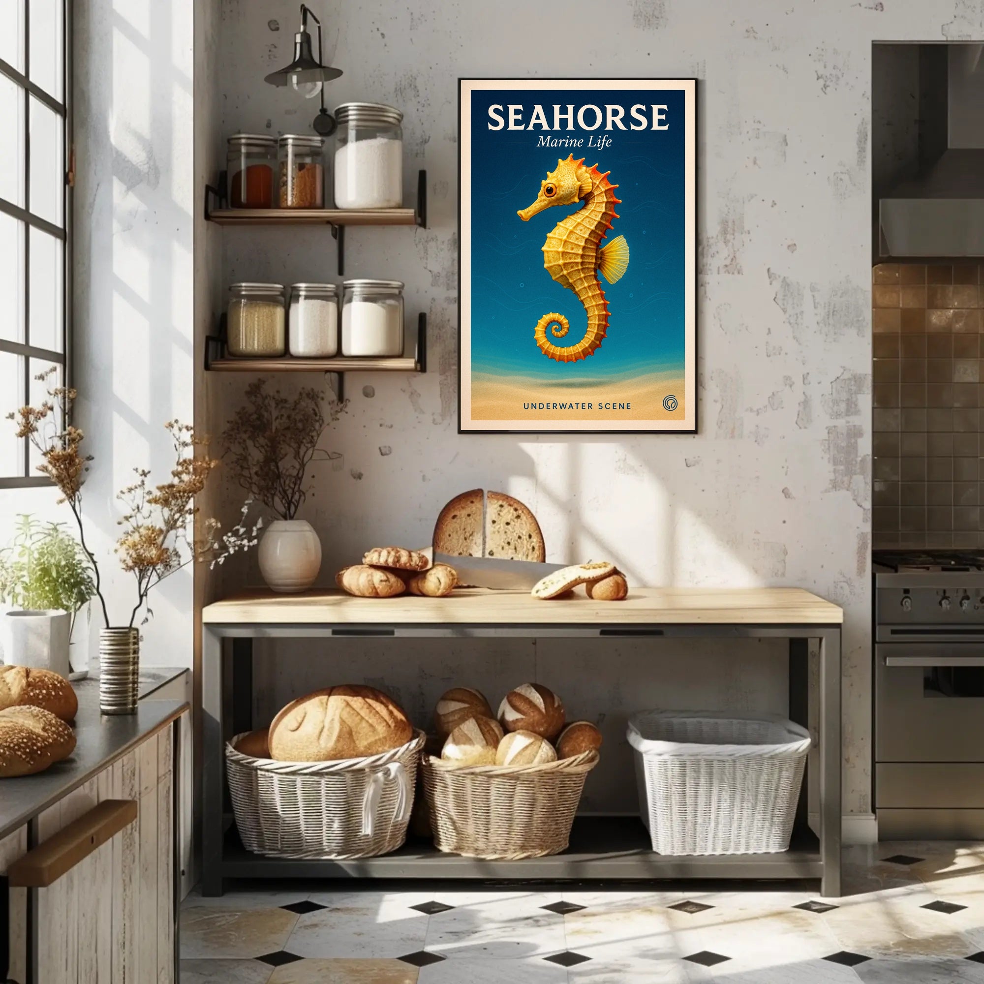 Seahorse Marine Life Poster PosterGoat