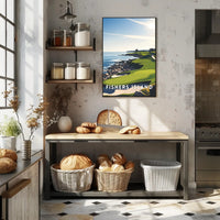 Serene Coastal Golf Course Art Print - Sports Poster