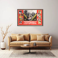 Red Army Soldier Spread Books for Light and Knowledge Poster