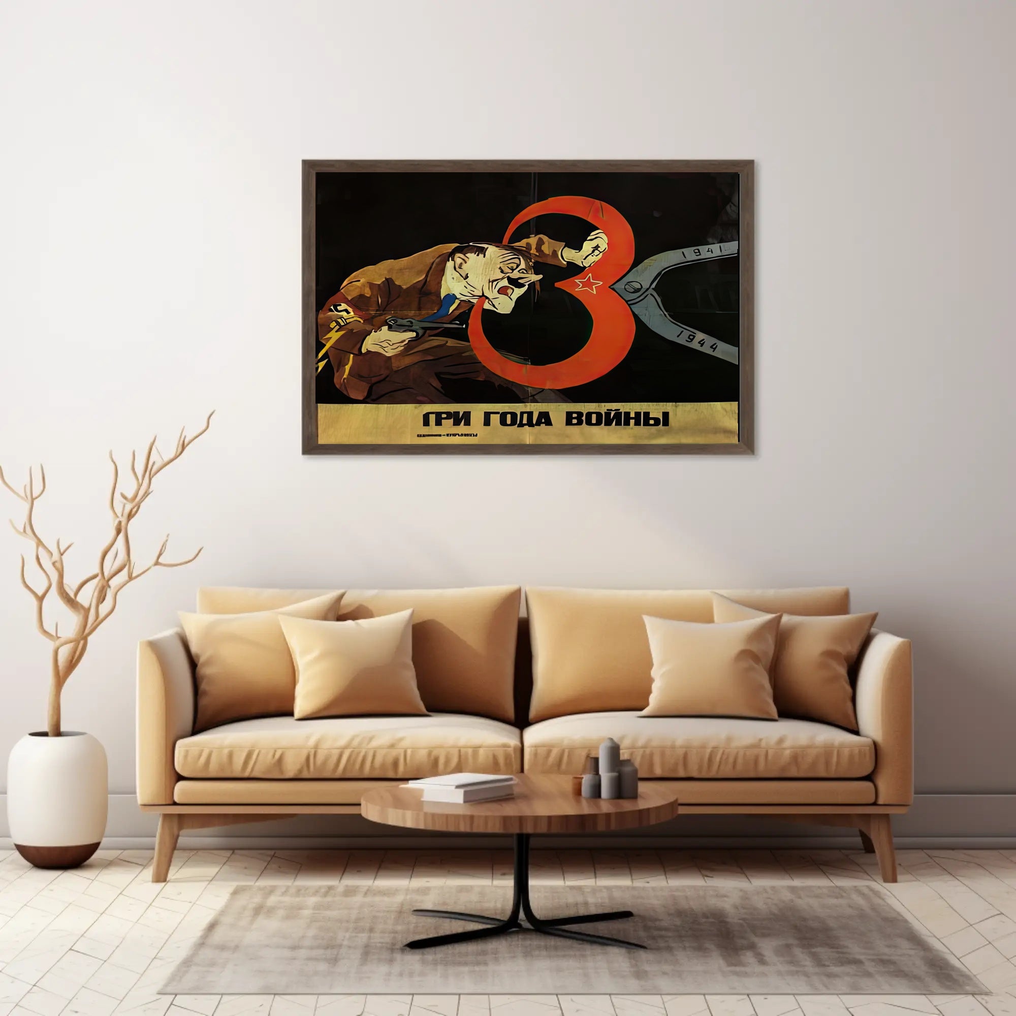 Propaganda Poster Depicting WWII Struggle Poster