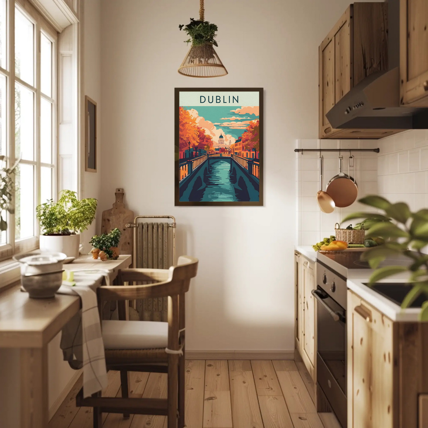 Vintage Poster - Dublin Autumn Canal