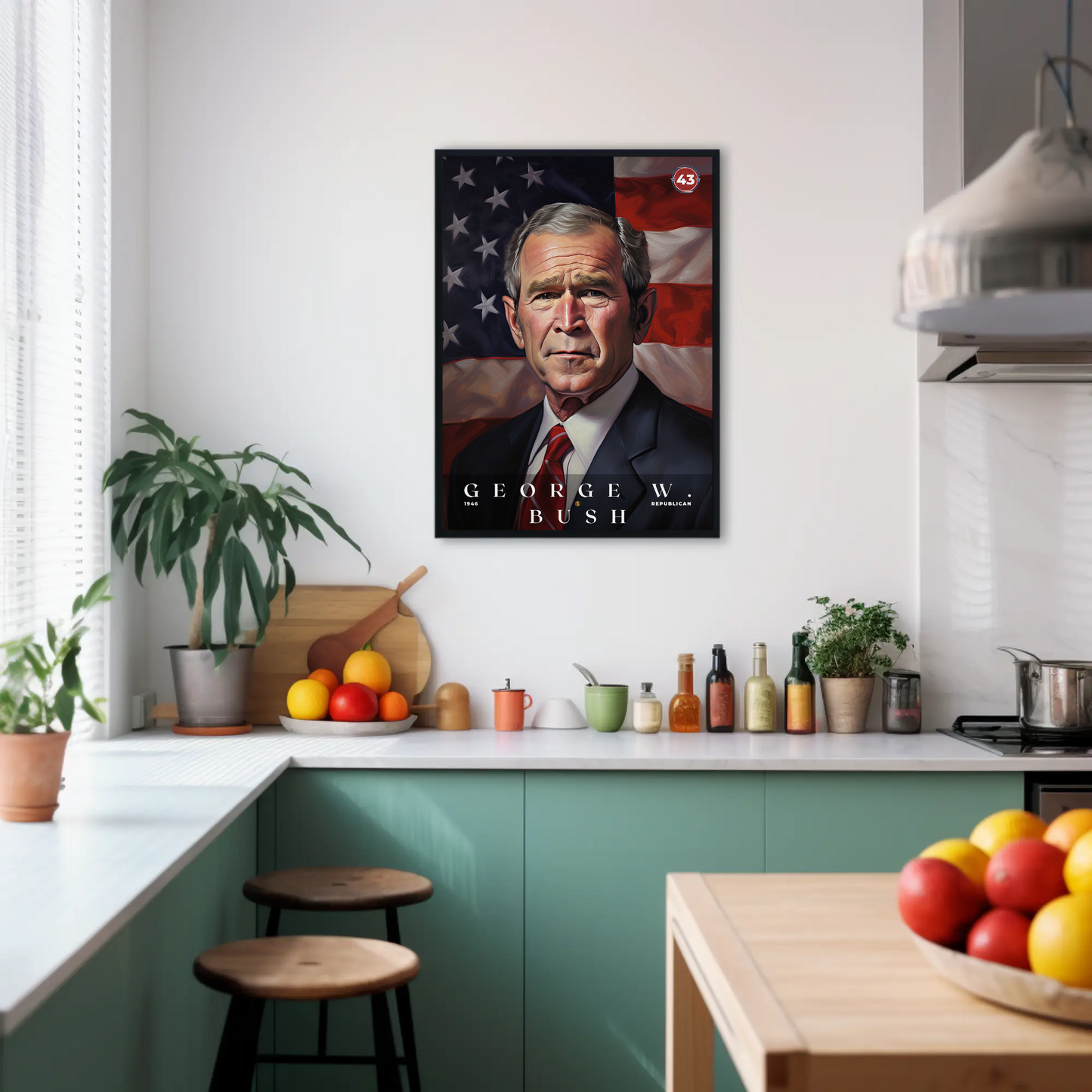 George W. Bush 43rd President Of The United States Portrait