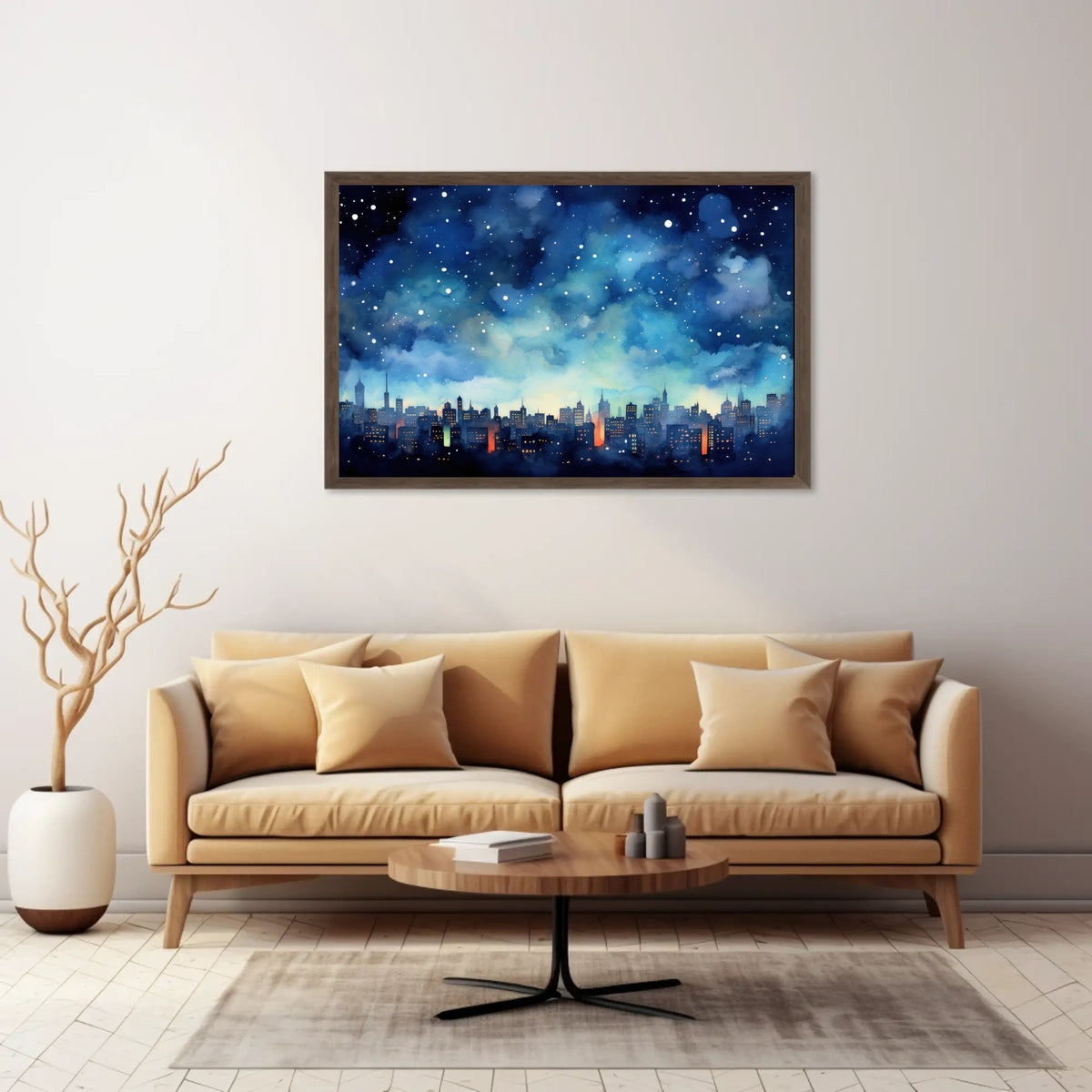 Starry Night Over the City Poster