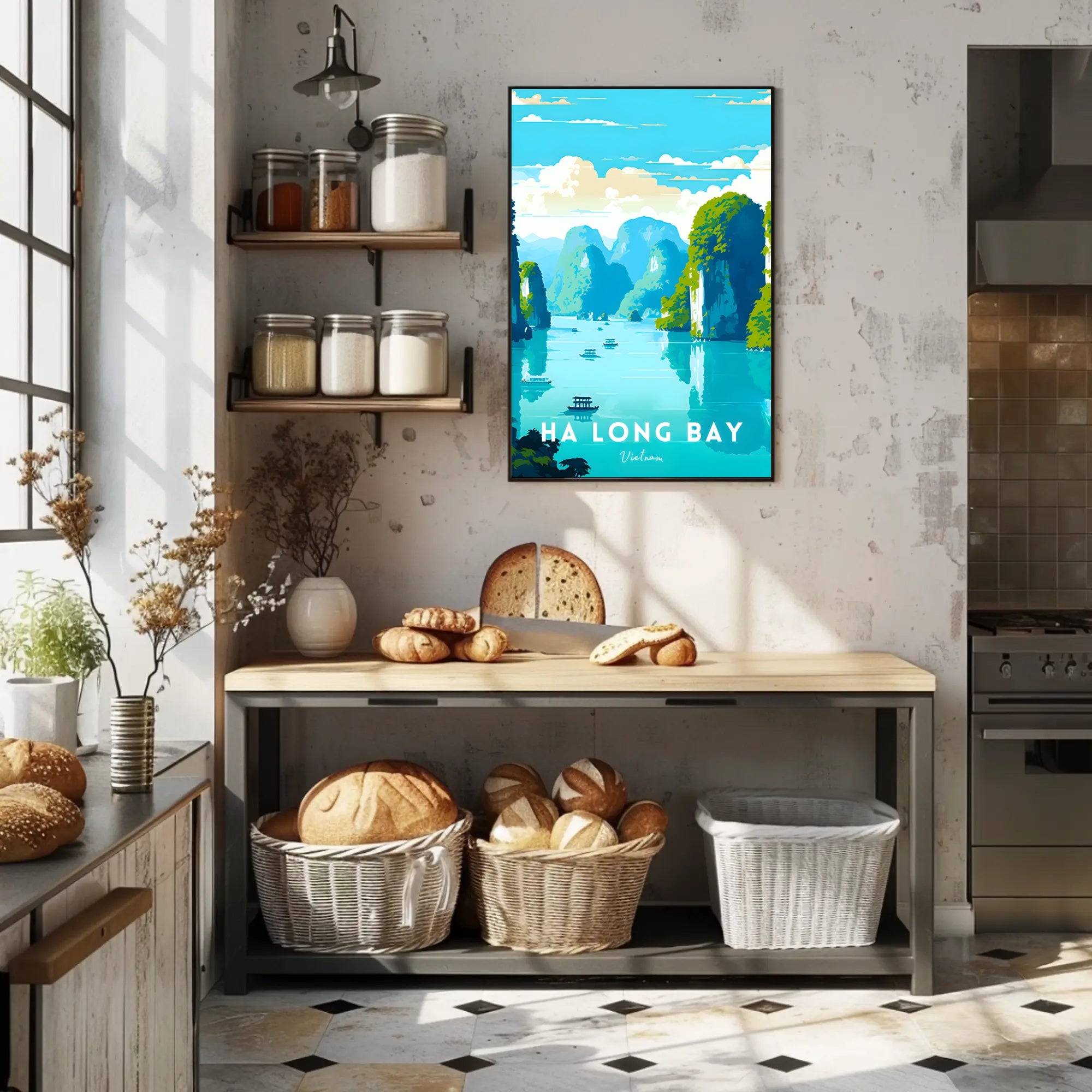 Ha Long Bay Seascape Exploration Travel Poster