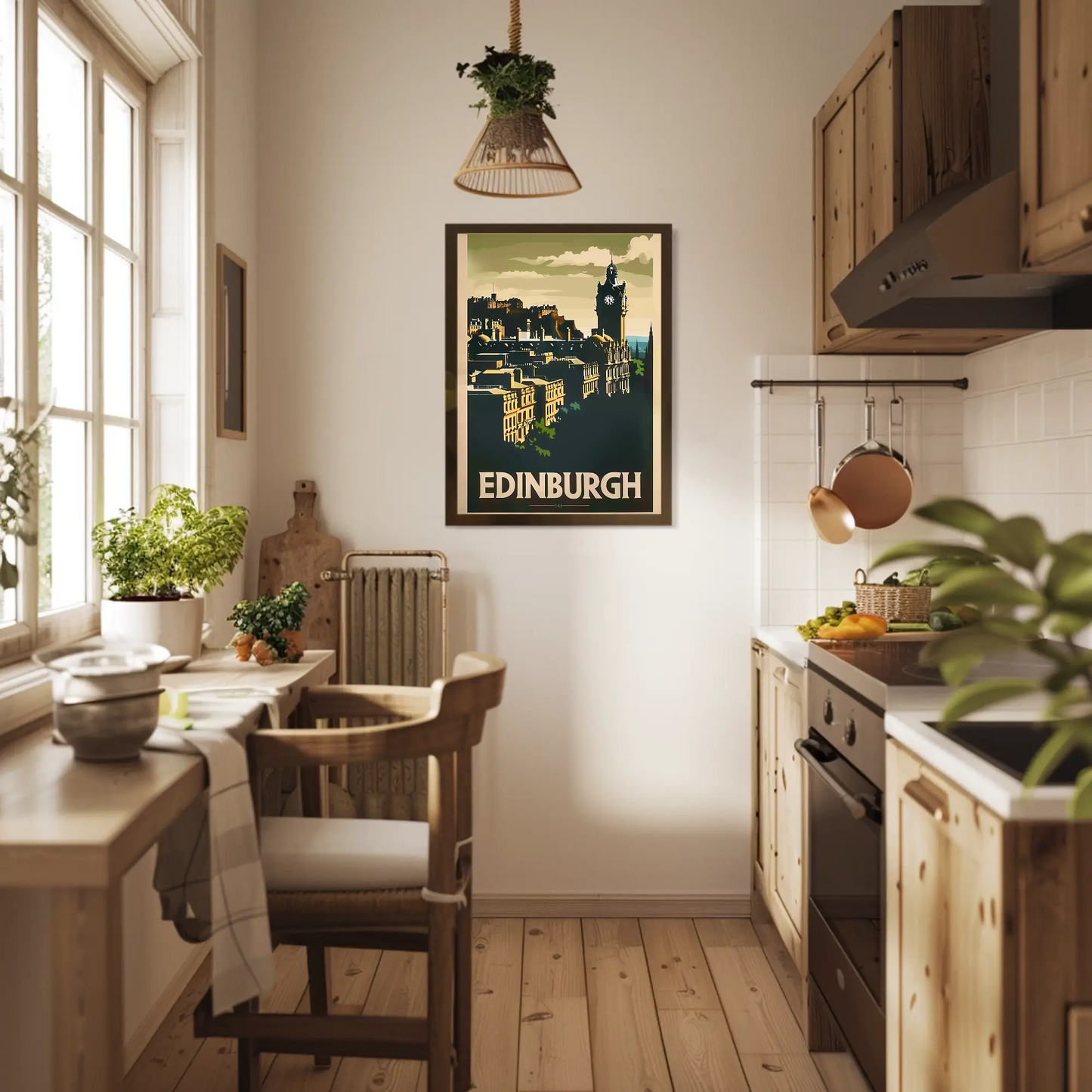 Edinburgh, Scotland Vintage Style Poster