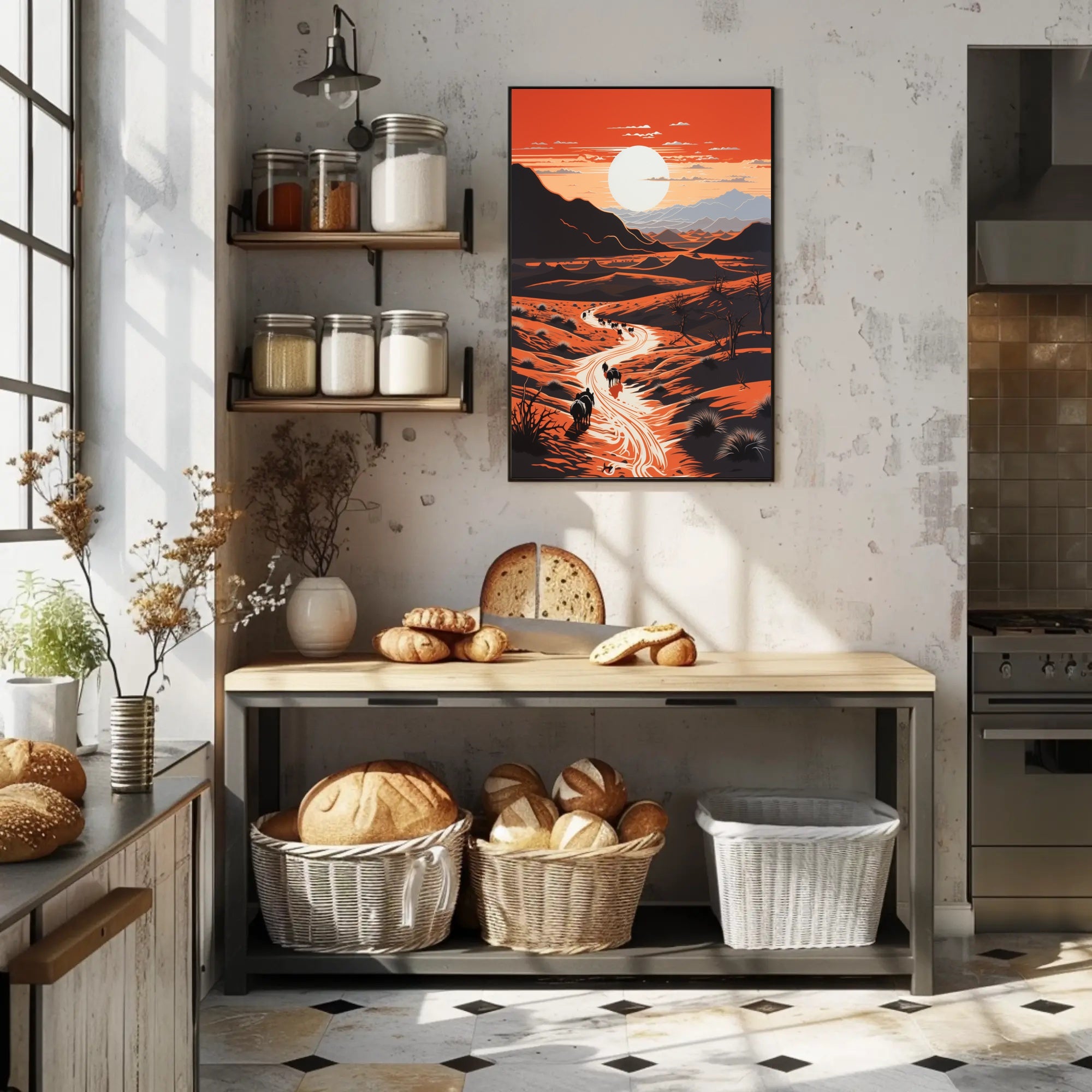 Expansive Desert Landscape Art Print - National Park Poster