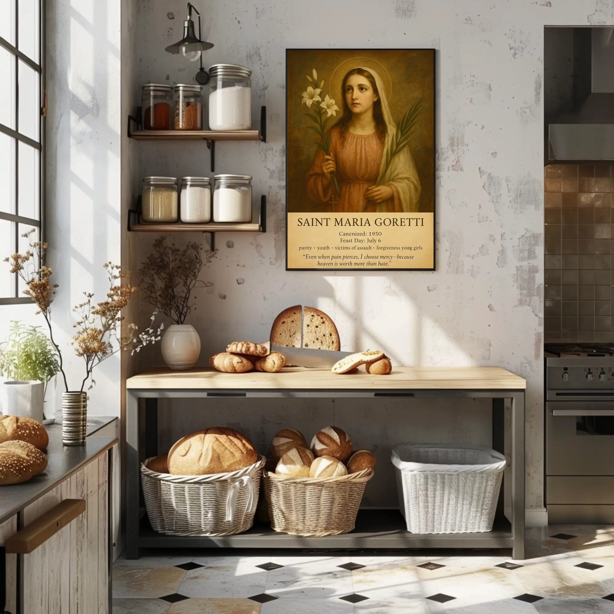Saint Maria Goretti Religious Heritage Tribute Poster