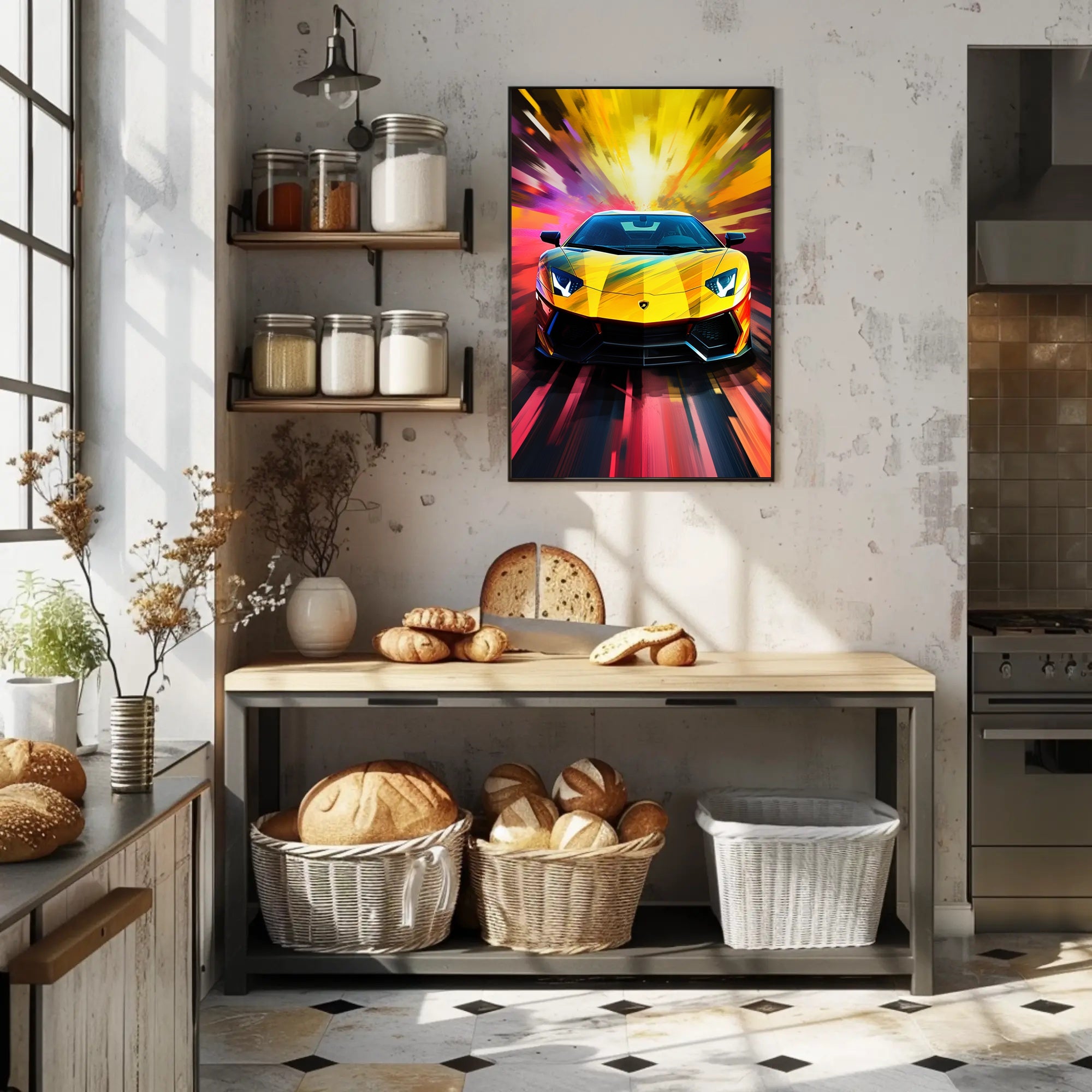 Speed and Color Burst Poster PosterGoat