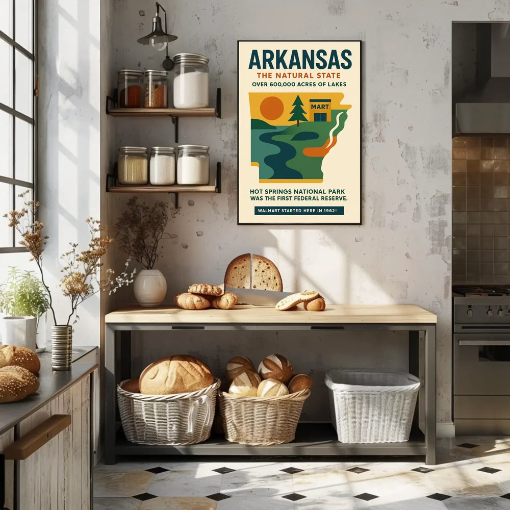 Discover Arkansas: Natural Beauty and History Poster