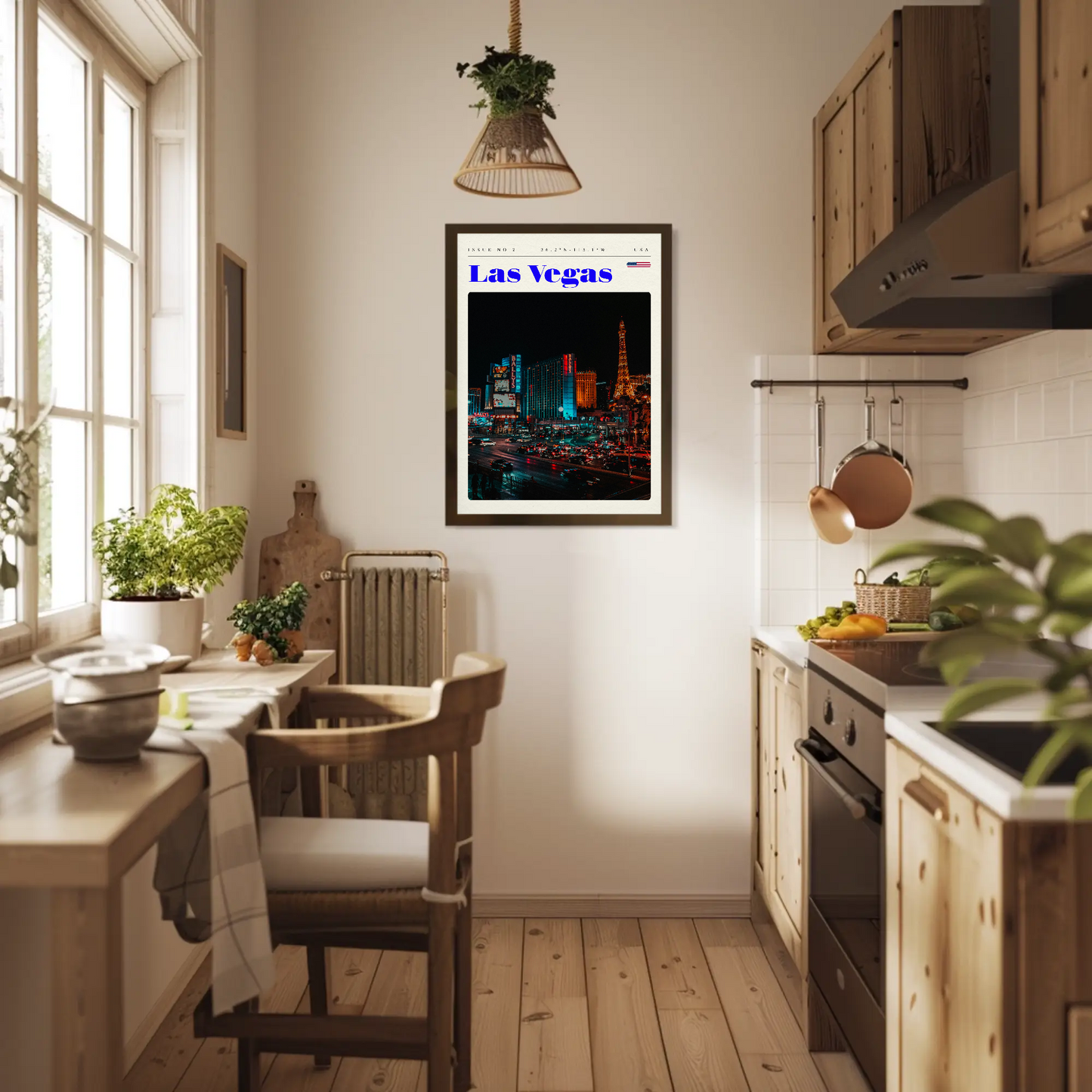 Vintage Poster Las Vegas Strip Night Lights