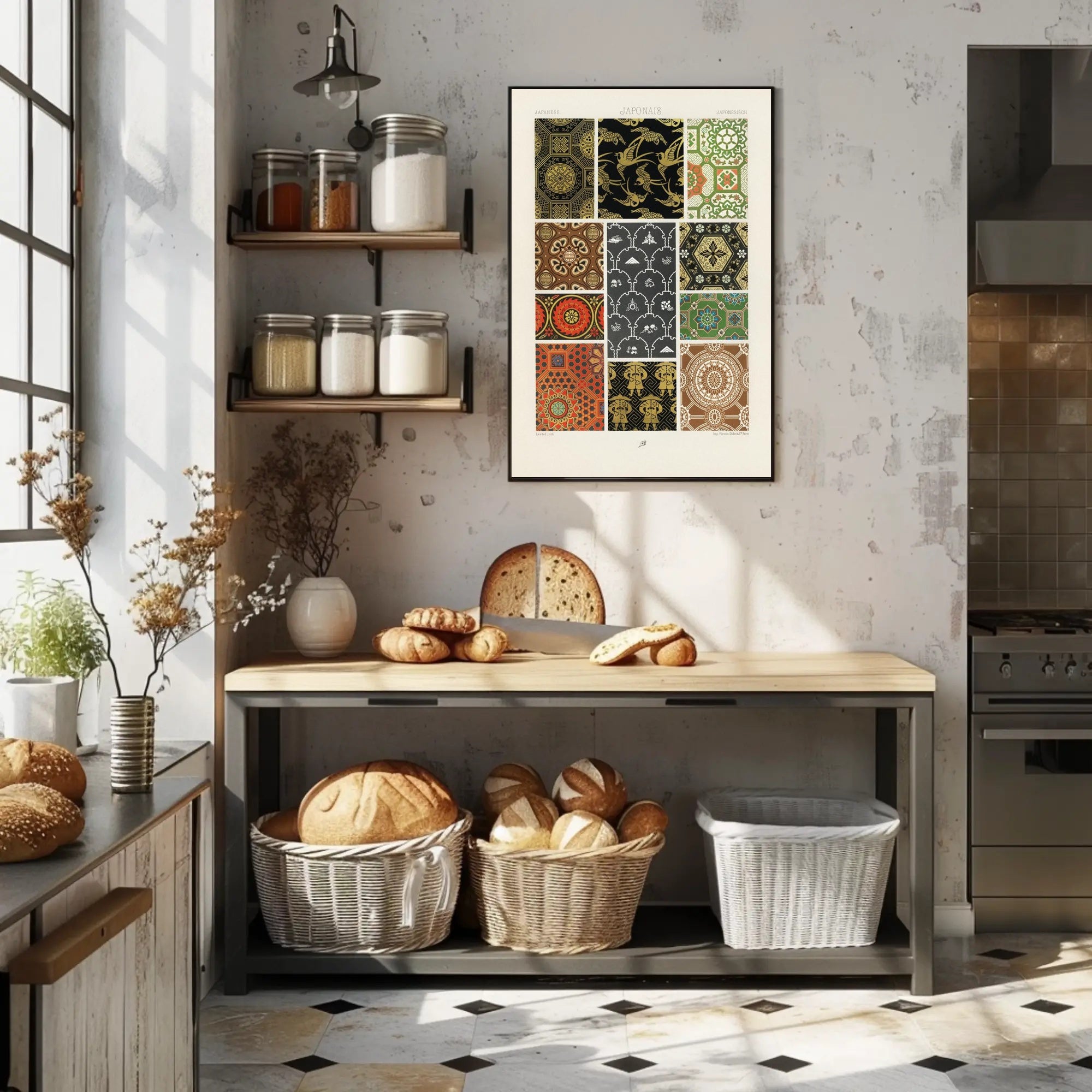 Japanese Pattern Designs Poster