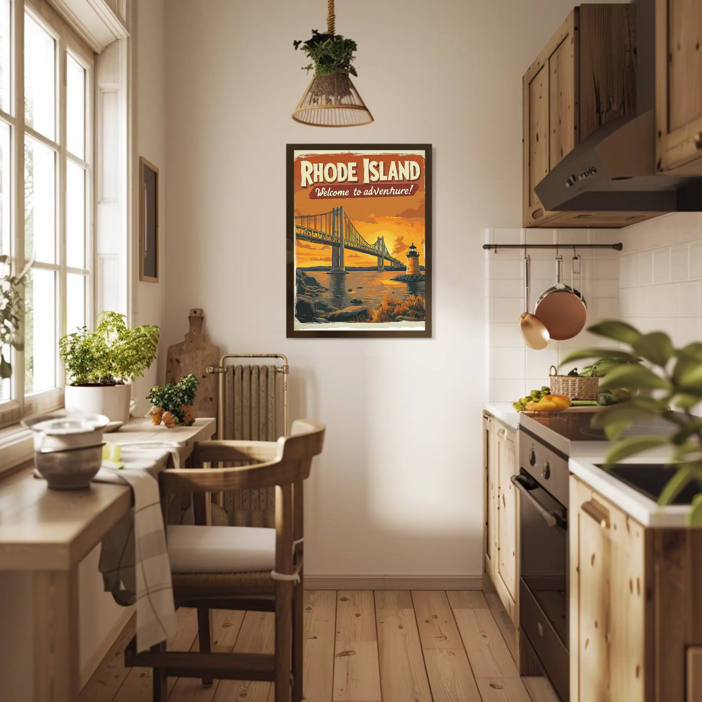 Rhode Island Adventure Vintage Travel Poster