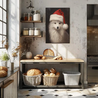 Festive Arctic Fox Poster