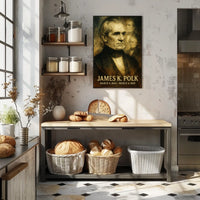 James K. Polk 11th President of the United States Double Exposure Poster