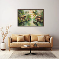 Tropical Tranquility: Southeast Asian Waterway Poster