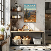 Grand Canyon Vintage Travel Aesthetic Poster