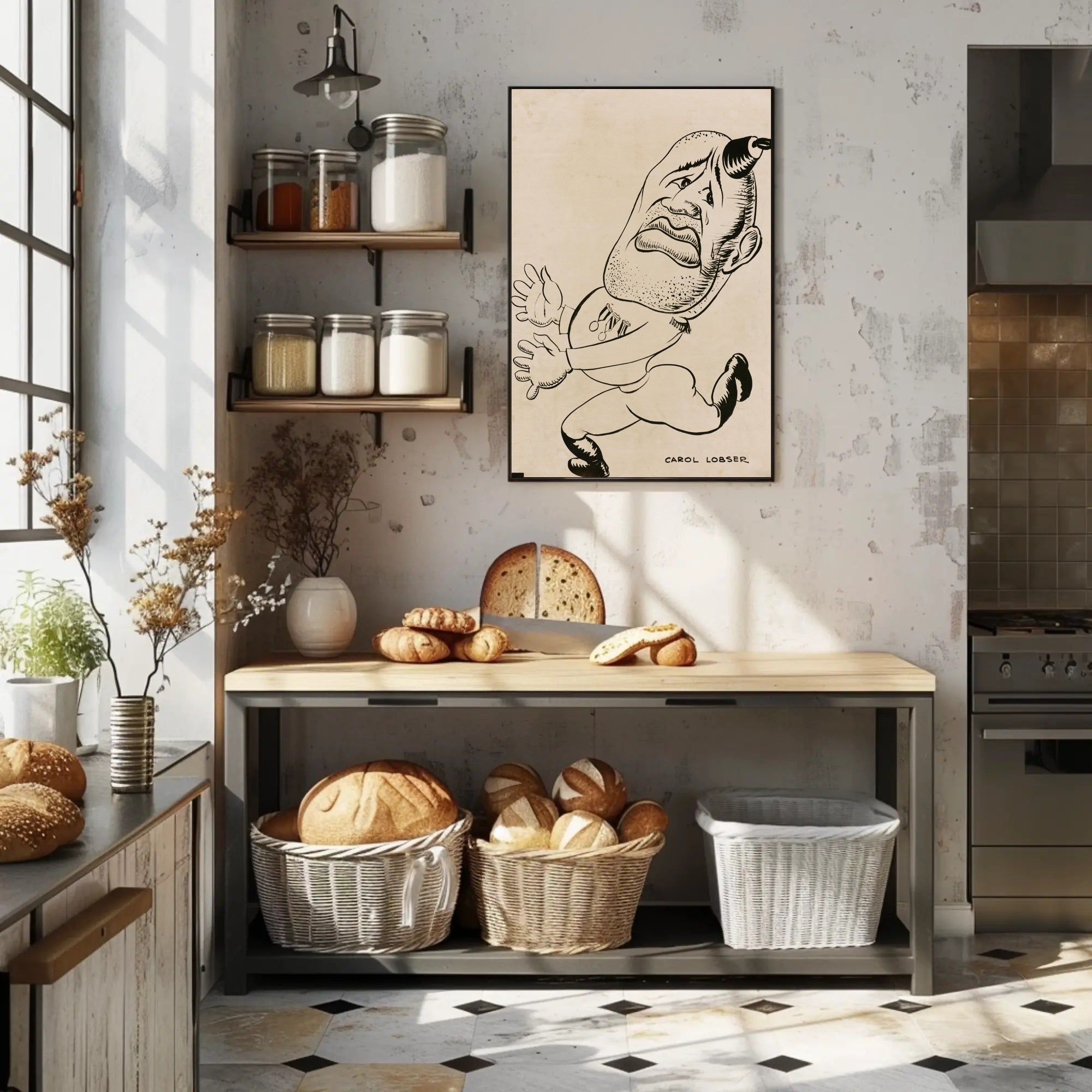 Quirky Character Illustration Poster PosterGoat