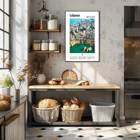 Beirut Skyline Vivid Urban Landscape Travel Poster PosterGoat