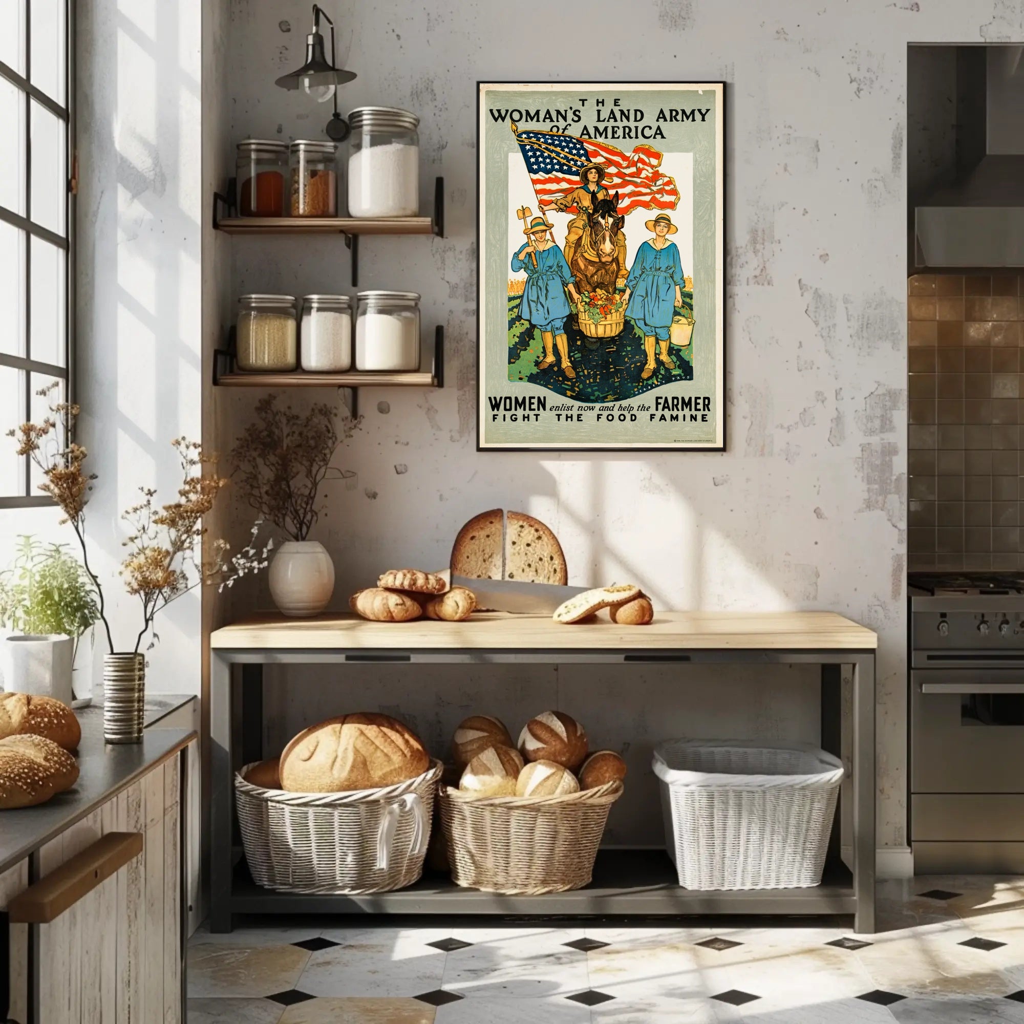 Women Empowerment in Agriculture: WWI Era Propaganda Poster