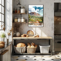 Great Basin Watercolor Wall Art Poster