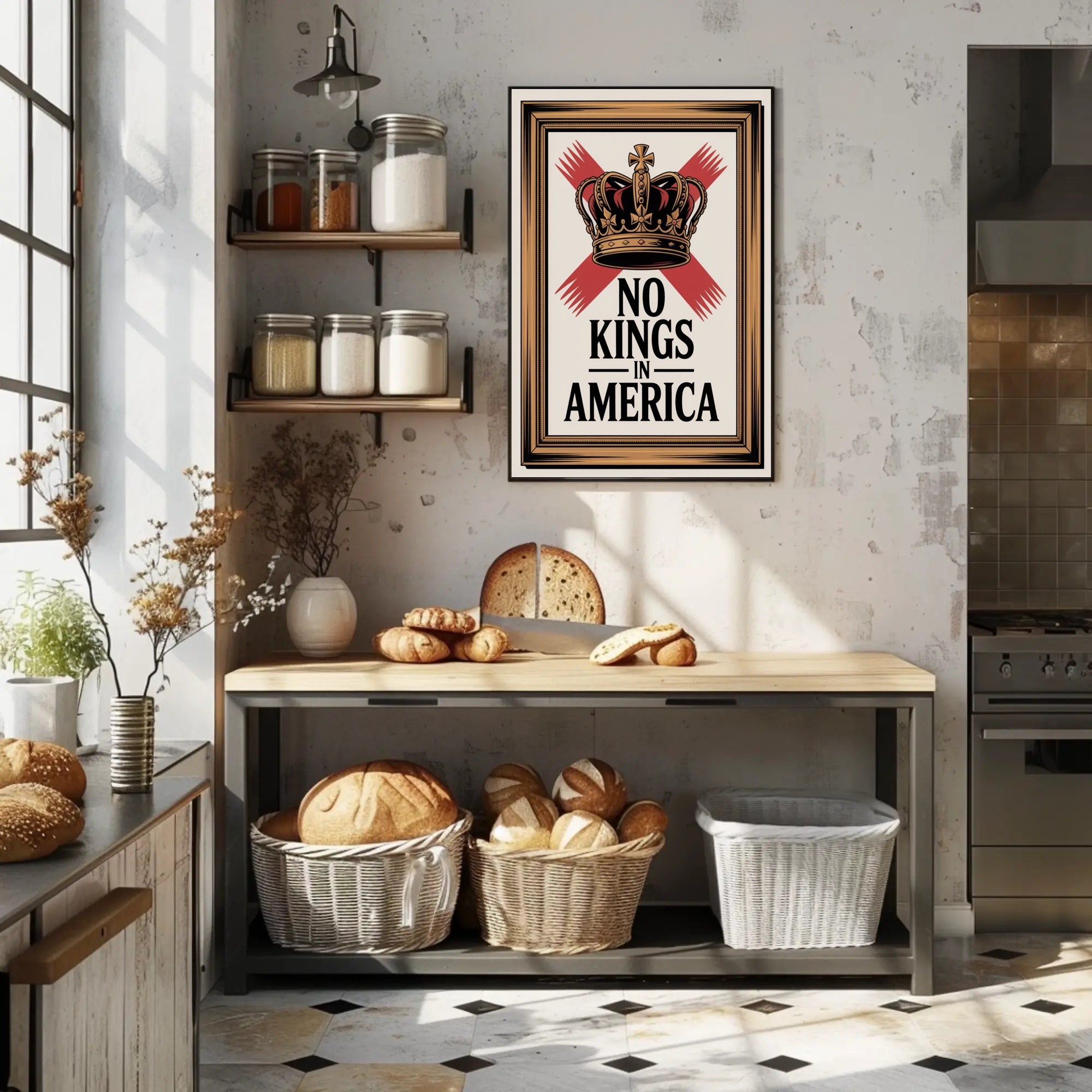 No Kings in America: Political or Propaganda Poster