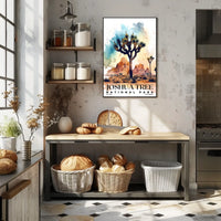 Joshua Tree Watercolor Wall Art Poster