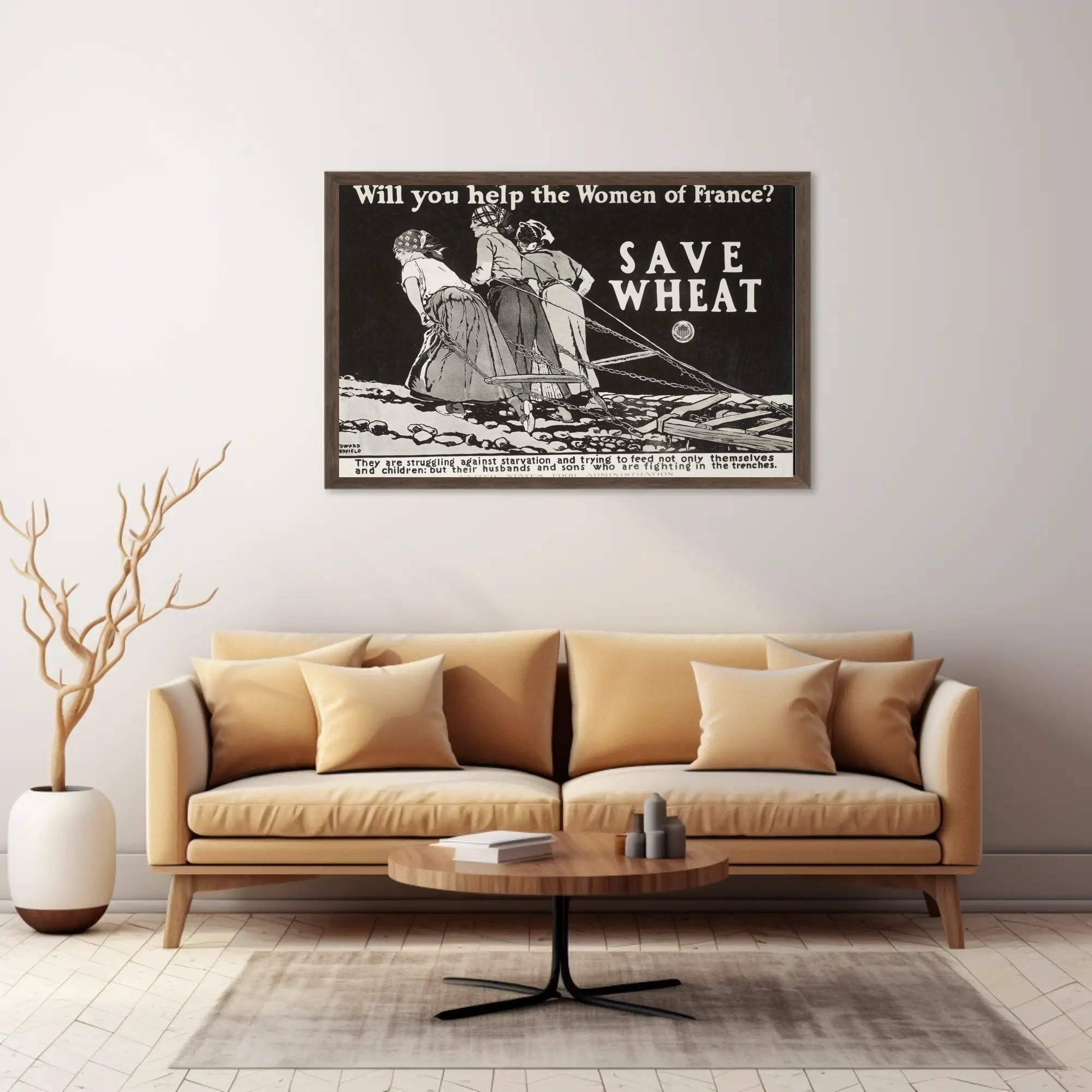 Women of France Vintage Patriotic Propaganda Poster PosterGoat