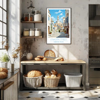 Dubrovnik Straden Street Travel Scene Poster