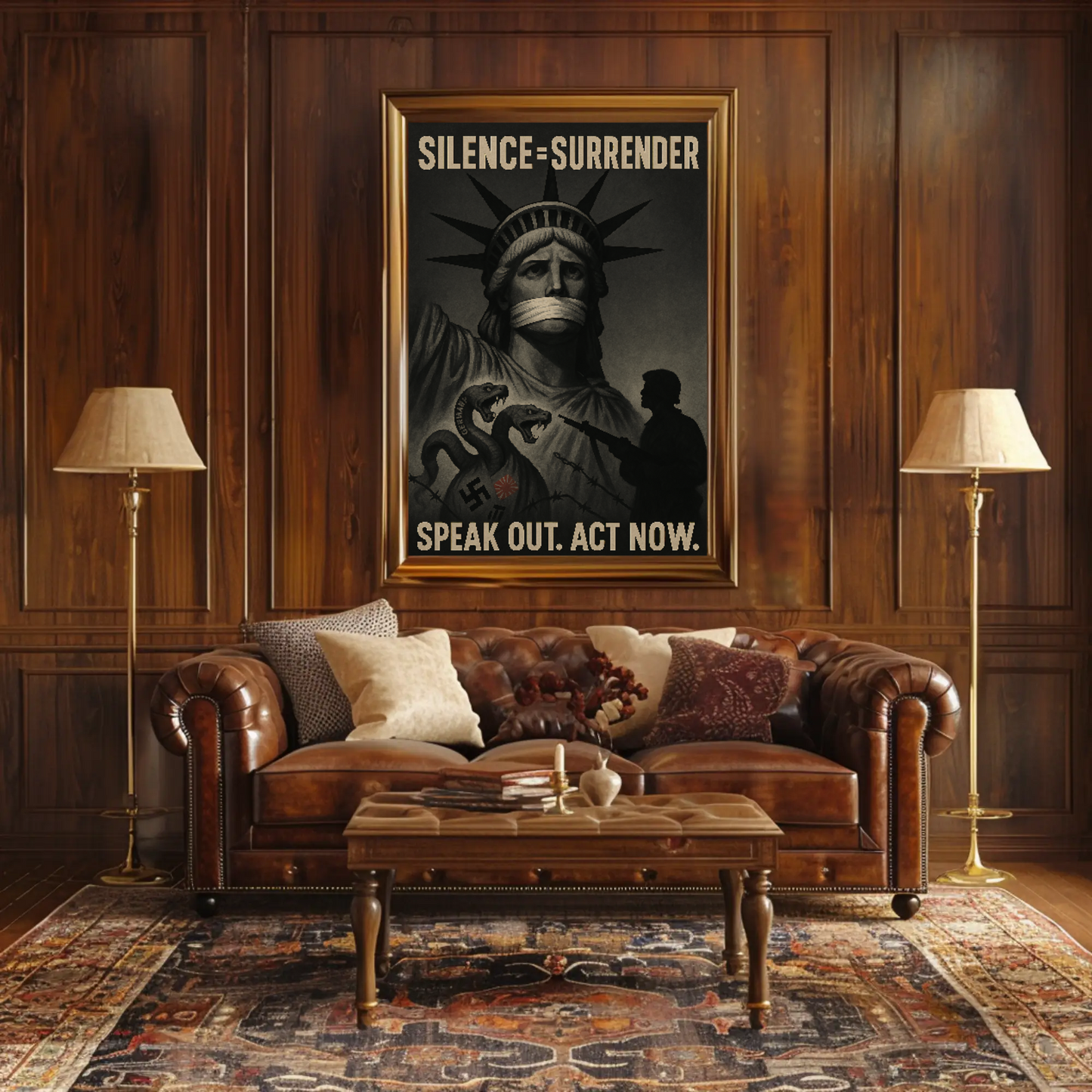 Liberty in Peril: Act Now Political Propaganda Poster