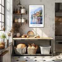 Lake Como Serene Escape Travel Poster PosterGoat