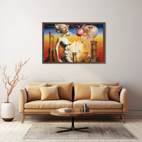 Surreal Dreamscape with Futuristic Figure - Abstract or Artistic Poster