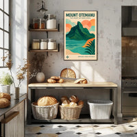 Mount Otemanu Vintage Travel Illustration Poster PosterGoat