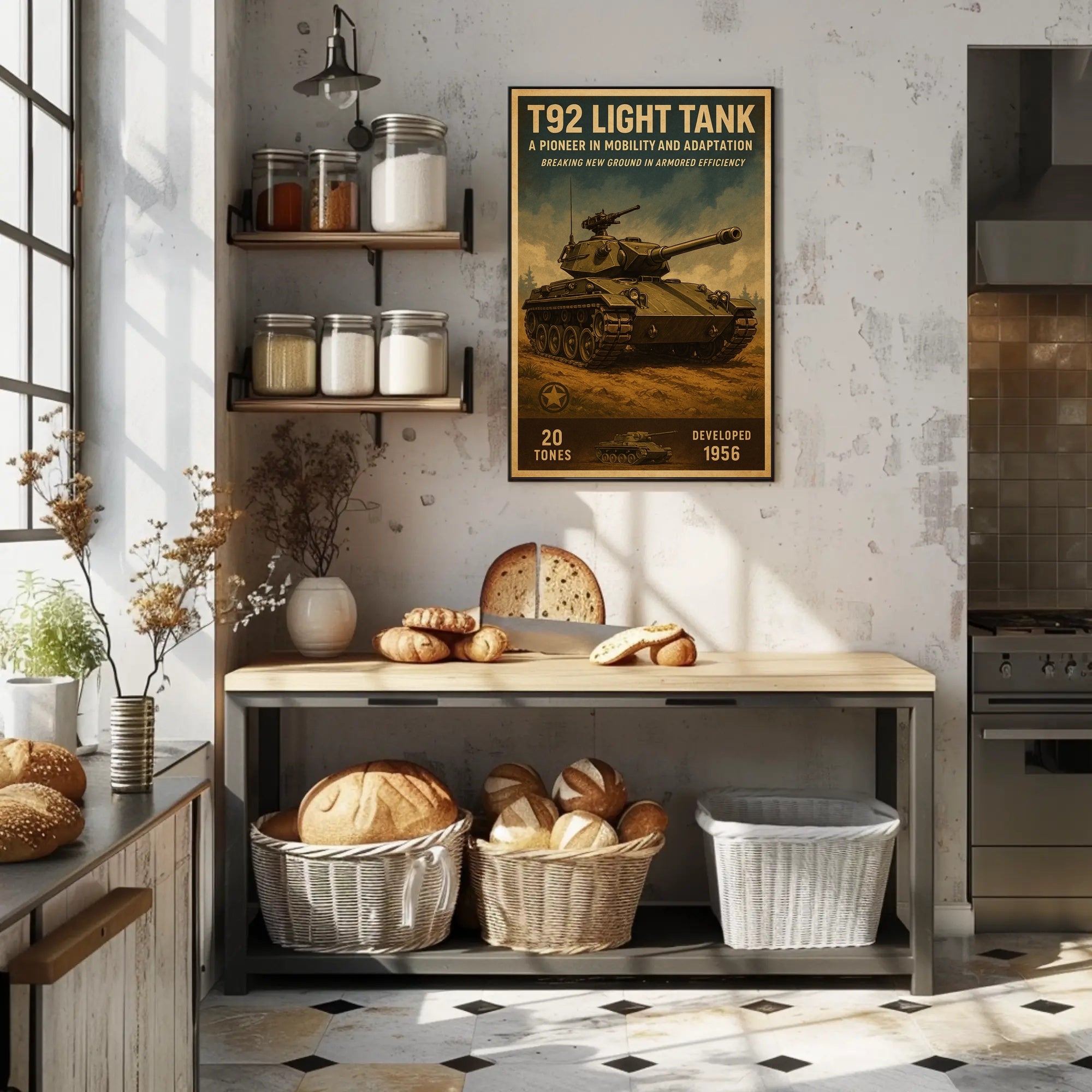 T92 Light Tank Military Recruitment Poster