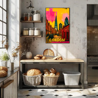 Colorful London Cityscape Pop Art Urban or Cityscape Poster