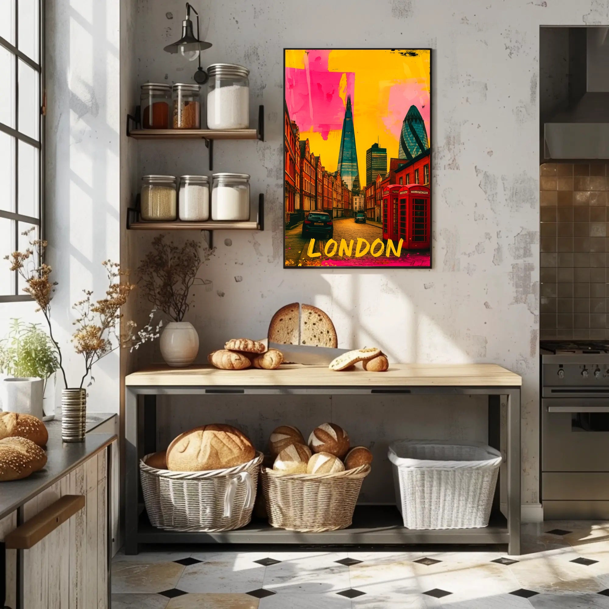 Colorful London Cityscape Pop Art Urban or Cityscape Poster