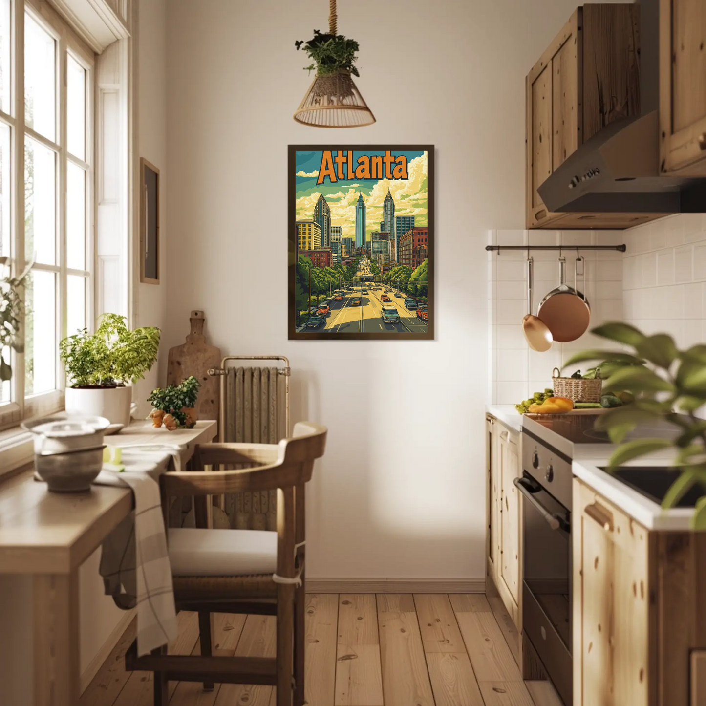 Atlanta Georgia Skyline Vintage Poster