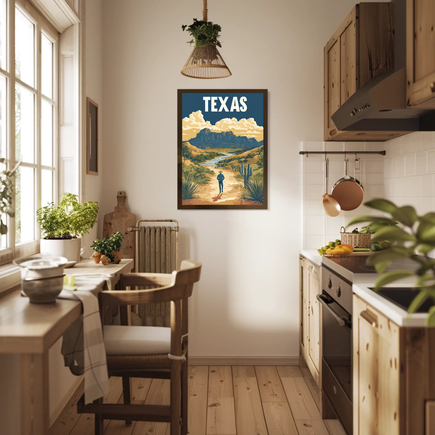 Texas Vintage Poster - Western Landscape