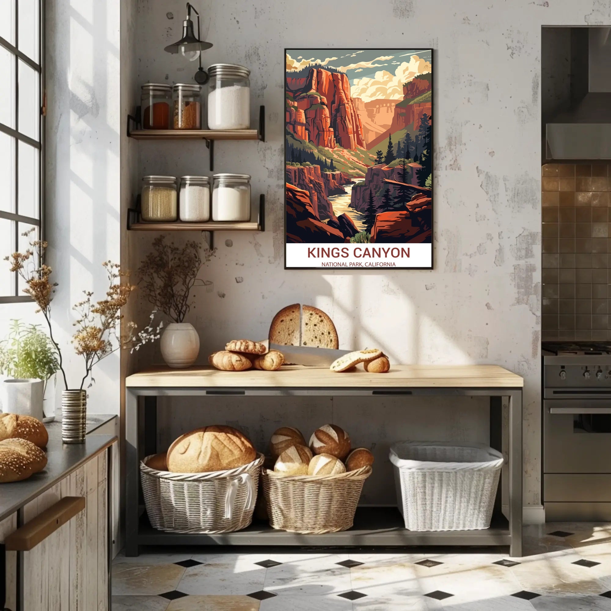 Kings Canyon Vintage National Park Poster