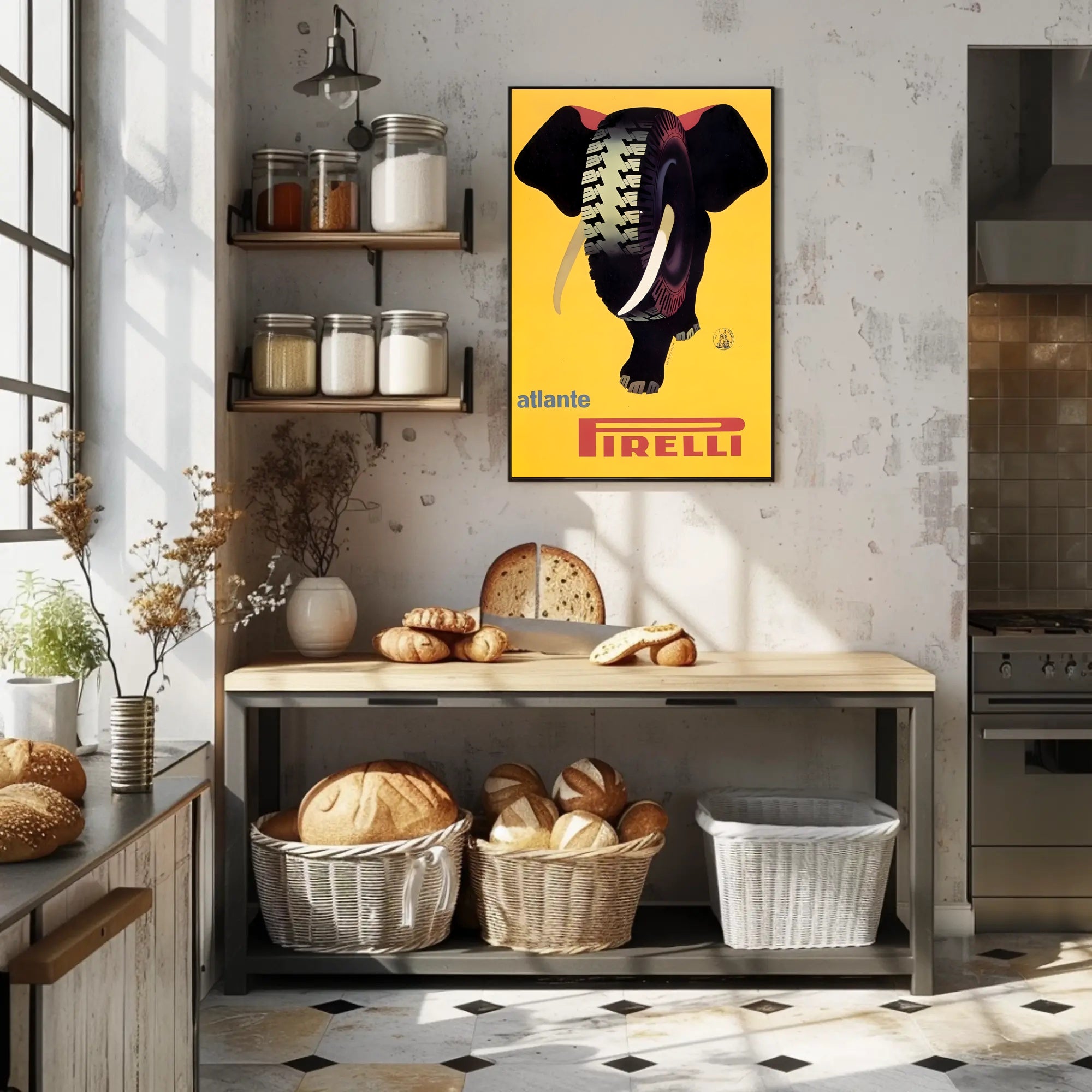 Pirelli Elephant Tire Poster