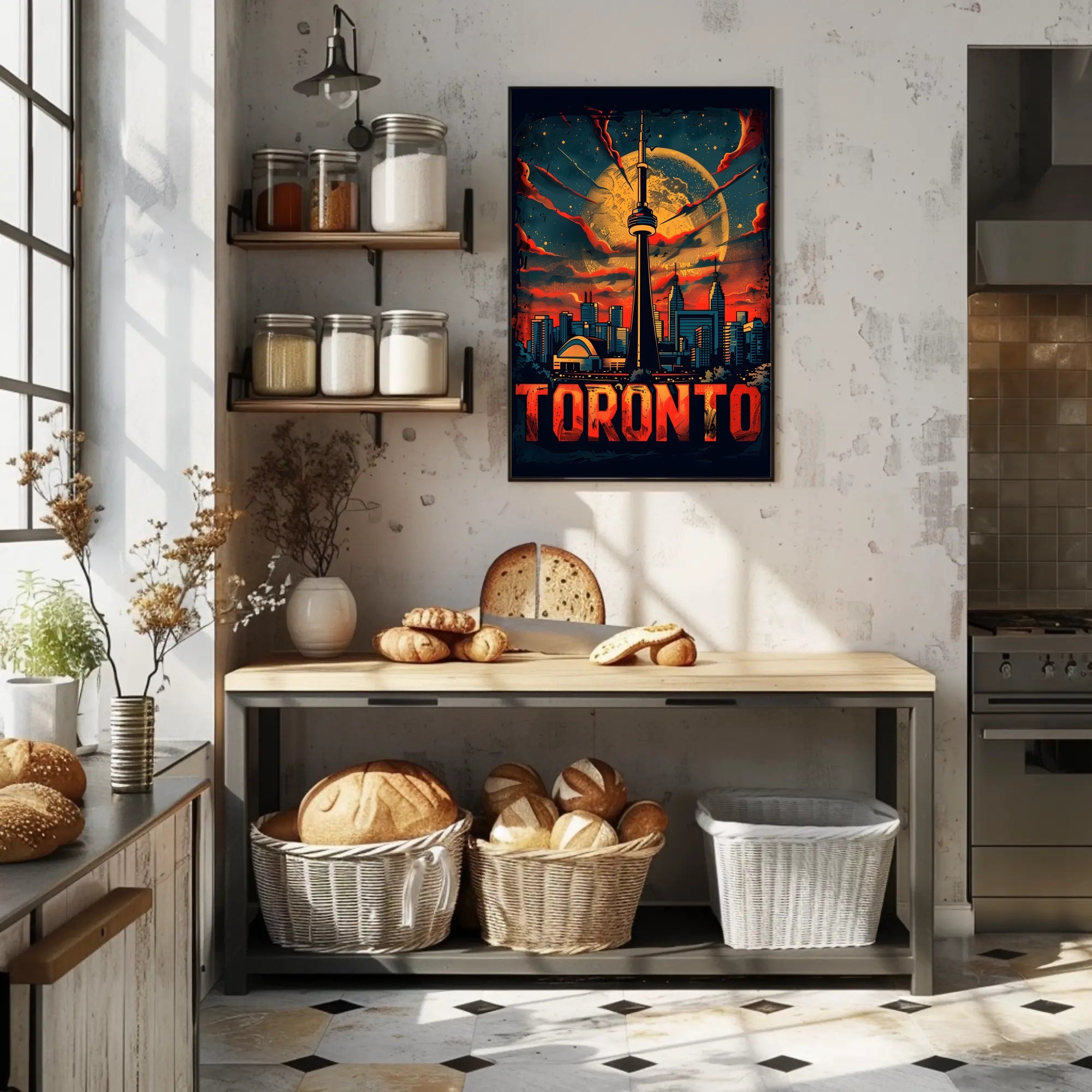 Toronto Skyline Art Poster
