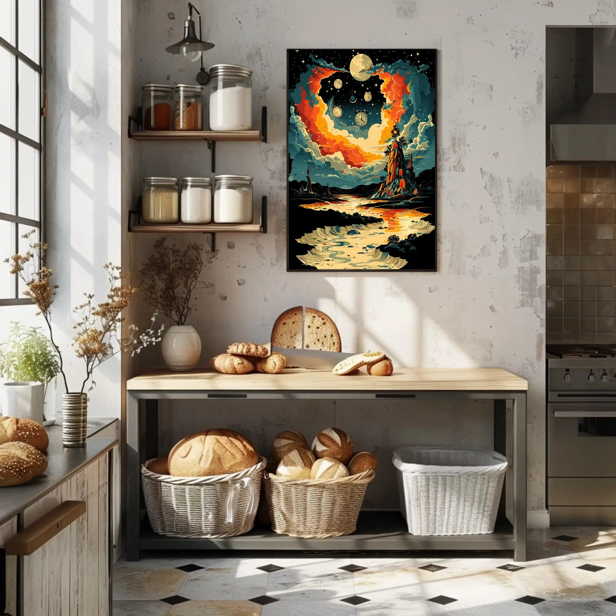 Timeless Dreamscape Dreamers Cosmic Surrealism Poster